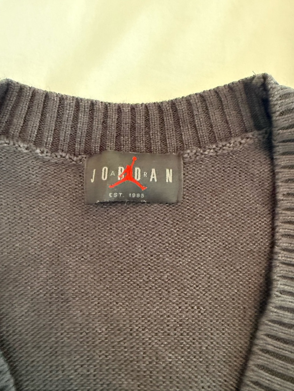 Jordan Womens Black Distressed Cardigan Sweater - Picture 6 of 8